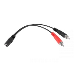 Kabel gniazdo Jack 3.5 / 2xRCA, KPO2906